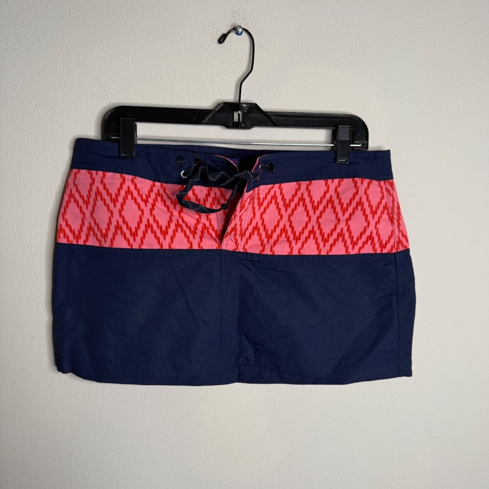 Patagonia Womens Blue Red Tribal Design Board Mini Skirtie Size 10 885657 - Picture 2 of 5